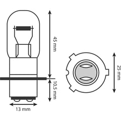 EH901 12V 35/35W 3Pin Halogen Headlight Bulb