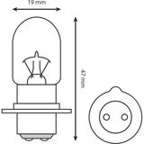 Two HL364 6v Headlight Globes