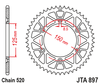 JTA897.45   45T Aluminium Rear Sprocket
