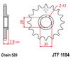 JTF1184.18 Triumph JT 18T Front Sprocket