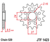 JTF1423.16; Suzuki 16 Teeth Front Sprocket