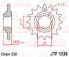 JTF1538.15 Kawasaki JT 15T Front Sprocket