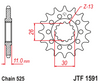 JTF1591.16RB Yamaha Front Sprocket (OE Type Rubber Cushioned Front Sprocket)