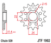 JTF1902.14   Front Sprocket
