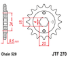 JTF824.12  Husqvarna Front Sprocket