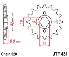 JTF431.13 13 T Front Sprocket