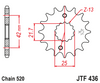 JTF436.13 Front Sprocket