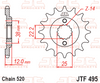 JTF495.15 Ducati 15 Teeth Front Sprocket