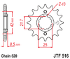JTF516.16 HUSABERG Front Sprocket
