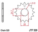 JTF520.17 Suzuki Front Sprocket