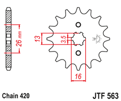 JTF563.14 Front Sprocket