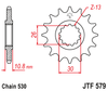 JTF579.17 JT Front Sprocket