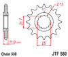 JTF580.15 Yamaha Front Sprocket