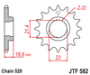 JTF582.16 Yamaha 16T Front Sprocket