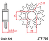 JTF705.16 Aprilia Front Sprocket