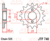 JTF740.15 Ducati 15 Teeth Front Sprocket