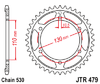 JTR479.43; Muz, Yamaha 43 Teeth Rear Sprocket