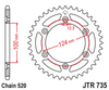 JTR735.41 Ducati 41T Rear Sprocket