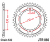 JTR866.38 JT 38T Rear Sprocket