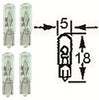 4 x HL124 12v Wedge Base Instrument Bulbs