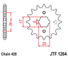 Honda  JTF1264.17  17T  CBZ125, CLKR125, XLR125, XR125,  CB125E Front Sprocket