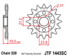 Suzuki RM-Z450 JTF1443.13SC  13T 520 Front Sprocket