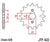 Cagiva, Kawasaki, Suzuki,  Yamaha  JTF422.12  12T Front Sprocket