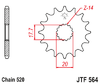 JTF564.15  JT  15T  Front Sprocket