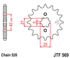 JTF569.13T Kawasaki Yamaha Front Sprocket