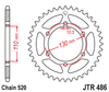 Kawasaki, Suzuki, Yamaha  JTR486.43  43T Rear Sprocket