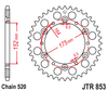 JTR853.51T Yamaha; 51 Teeth JT Rear Sprocket
