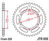 JTR855.45T Yamaha Rear Sprocket