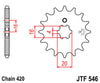 JTF546.14 Kaw KX80, KX85, KX100, Yam TT-R90, RT100, TT-R110, LB50, DT100, DT100  Front Sprocket